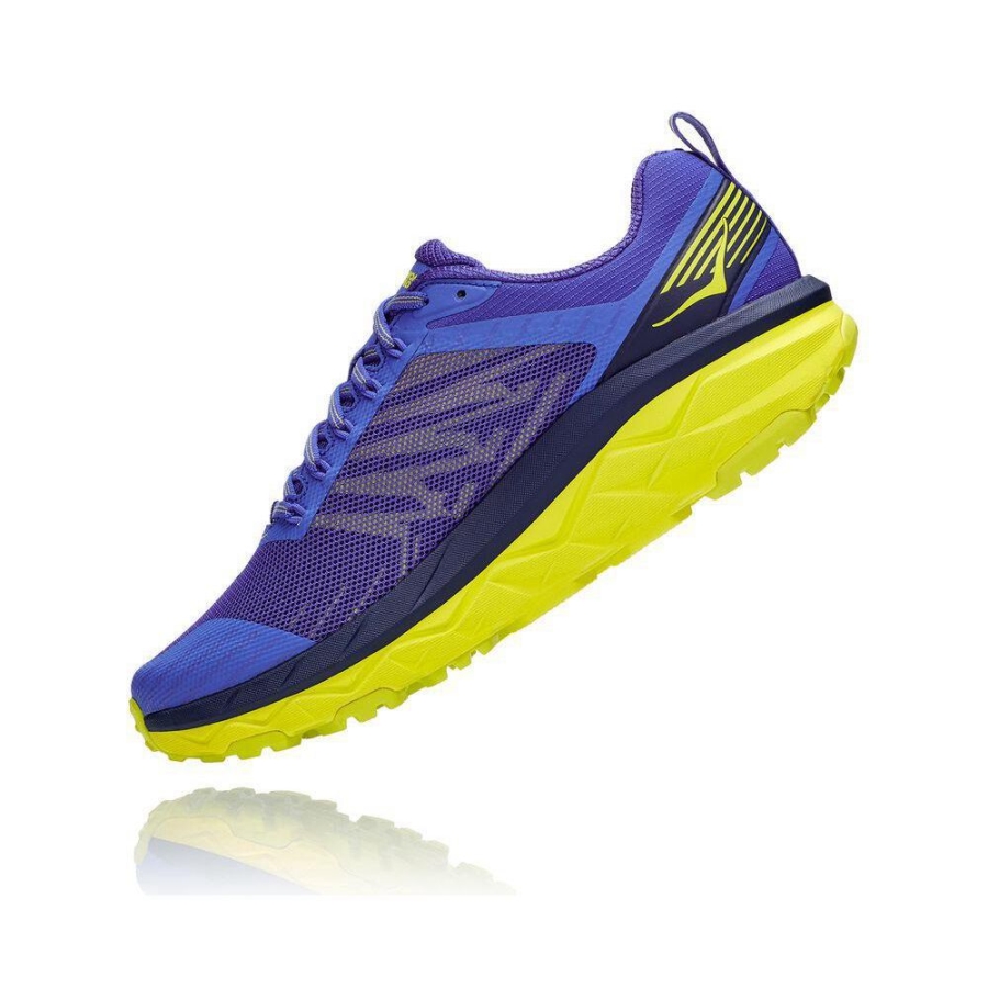 Men's Hoka Challenger ATR 5 Hiking Shoes Blue / Yellow | ZA-84BFKCZ