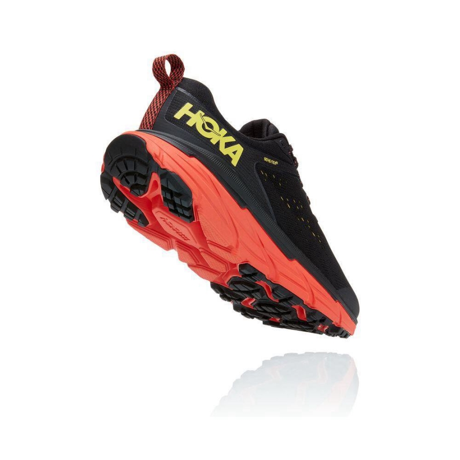 Men's Hoka Challenger ATR 6 GTX Hiking Shoes Black / Yellow | ZA-49SMRLI