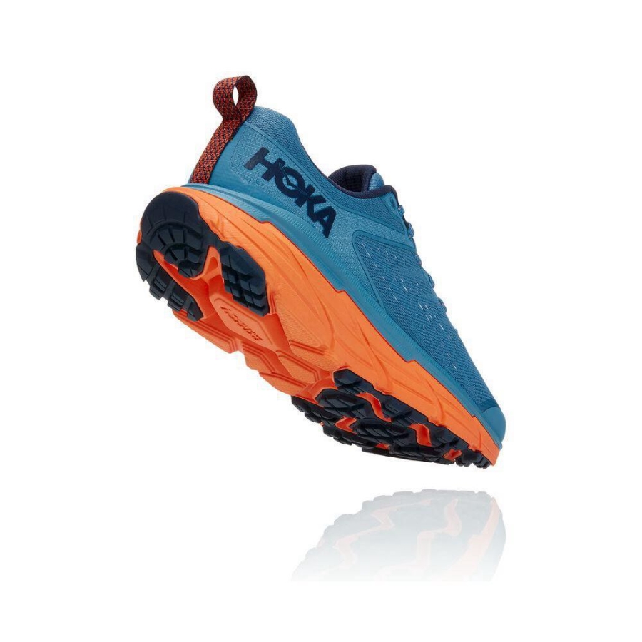 Men's Hoka Challenger ATR 6 Trail Running Shoes Blue / Orange | ZA-56EXNMT