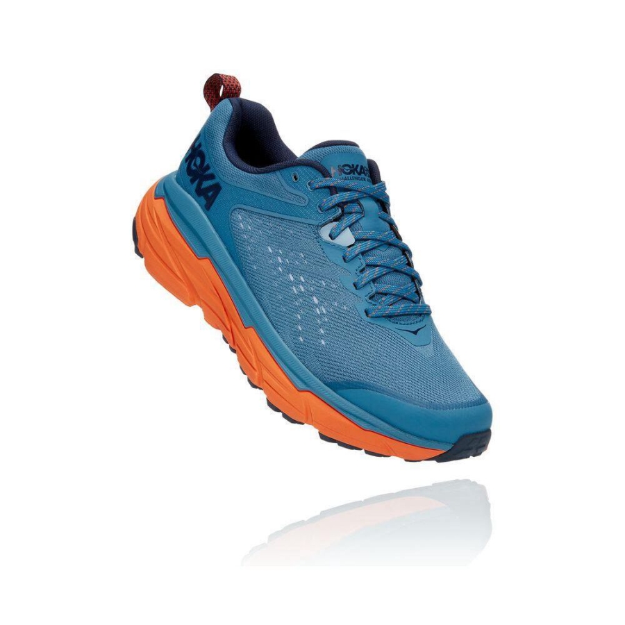 Men\'s Hoka Challenger ATR 6 Trail Running Shoes Blue / Orange | ZA-56EXNMT