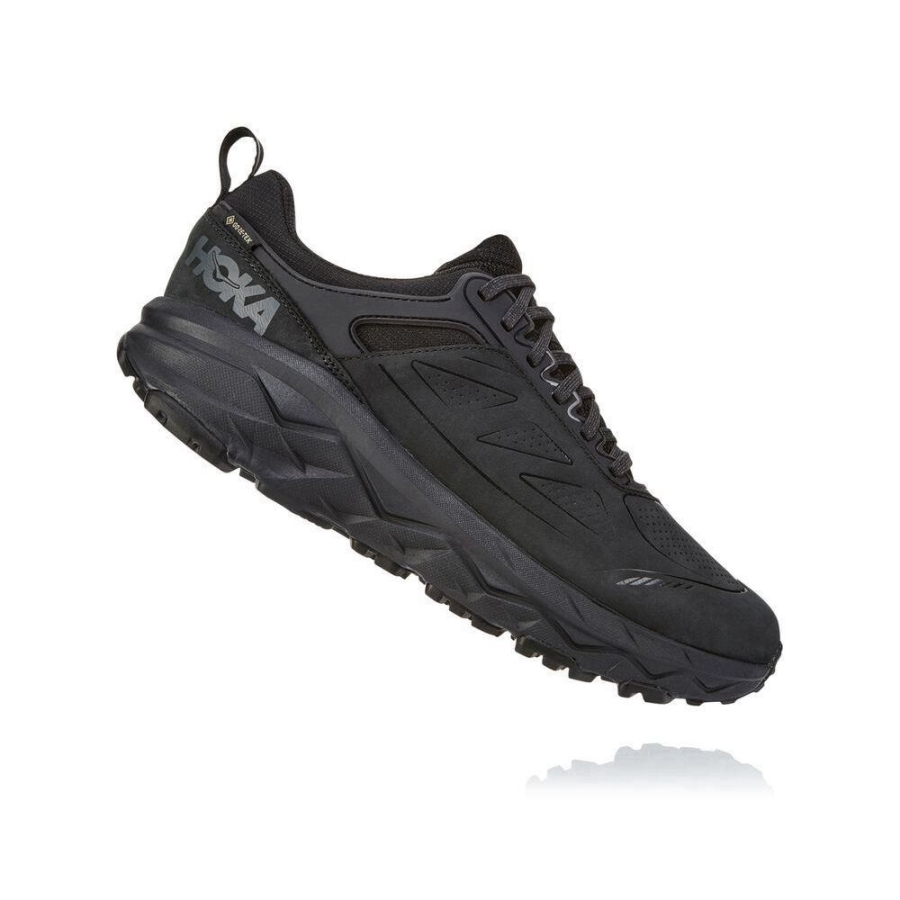 Men's Hoka Challenger Low GORE-TEX Hiking Shoes Black | ZA-72GXUIM