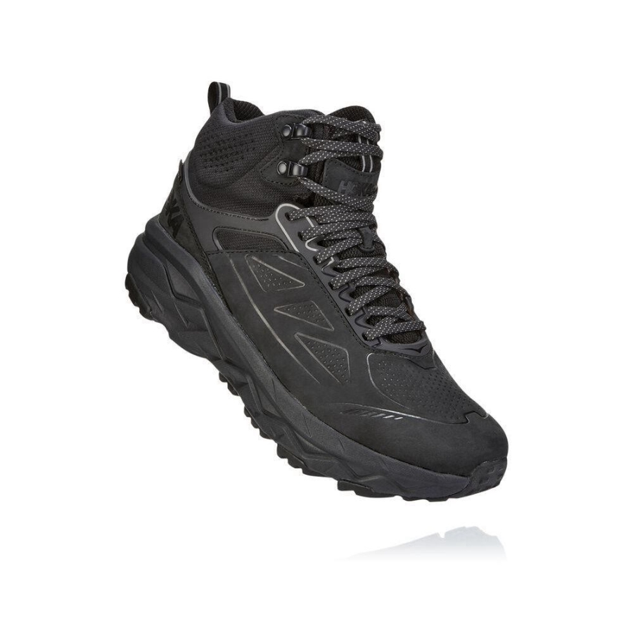Men\'s Hoka Challenger Mid GTX Hiking Boots Black | ZA-32KPXAY