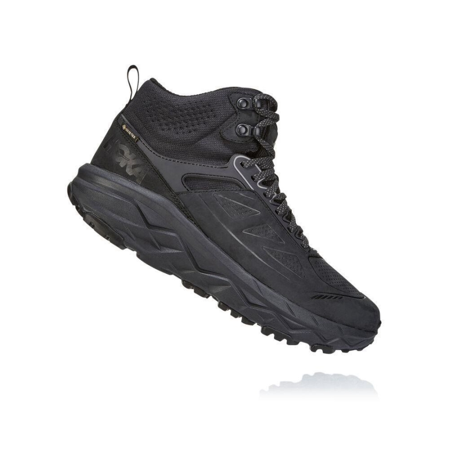 Men's Hoka Challenger Mid GTX Running Shoes Black | ZA-38VXBHC