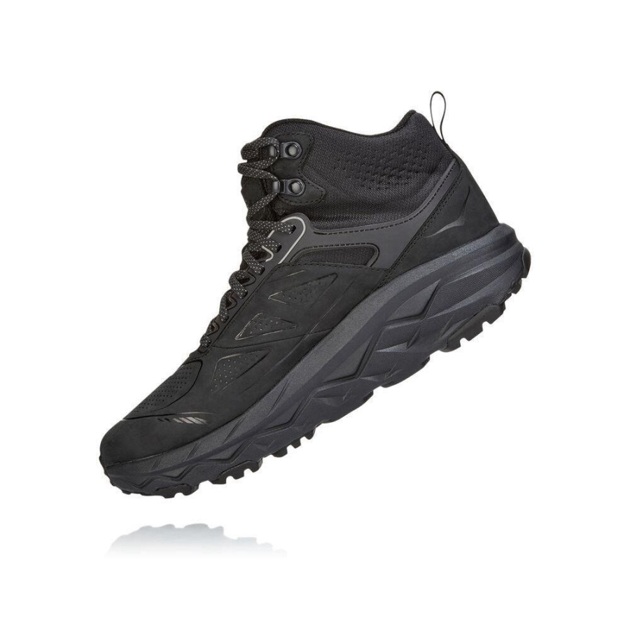 Men's Hoka Challenger Mid GTX Running Shoes Black | ZA-38VXBHC