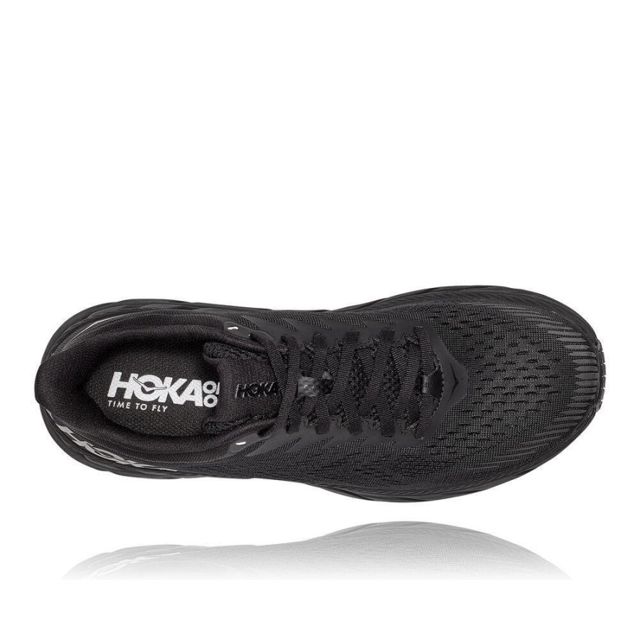 Men's Hoka Clifton 7 Road Running Shoes Black | ZA-38IWEVH