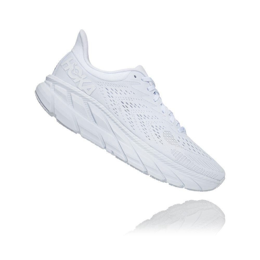 Men's Hoka Clifton 7 Road Running Shoes White | ZA-90BYFWU