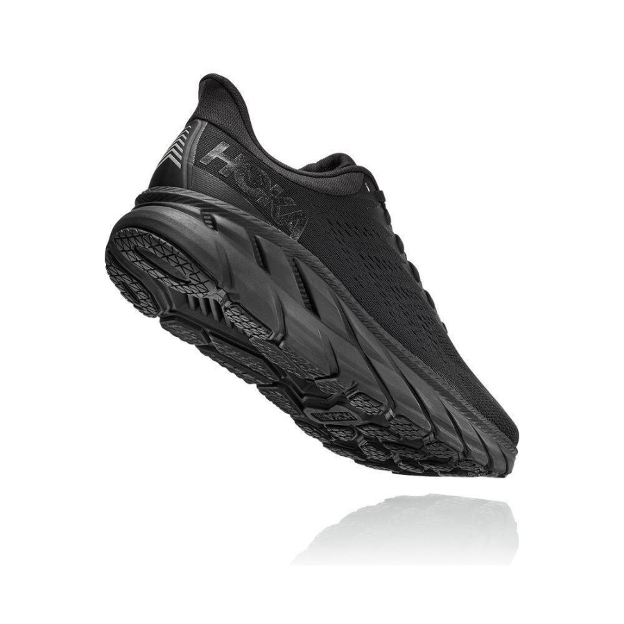 Men's Hoka Clifton 7 Running Shoes Black | ZA-59HERYJ