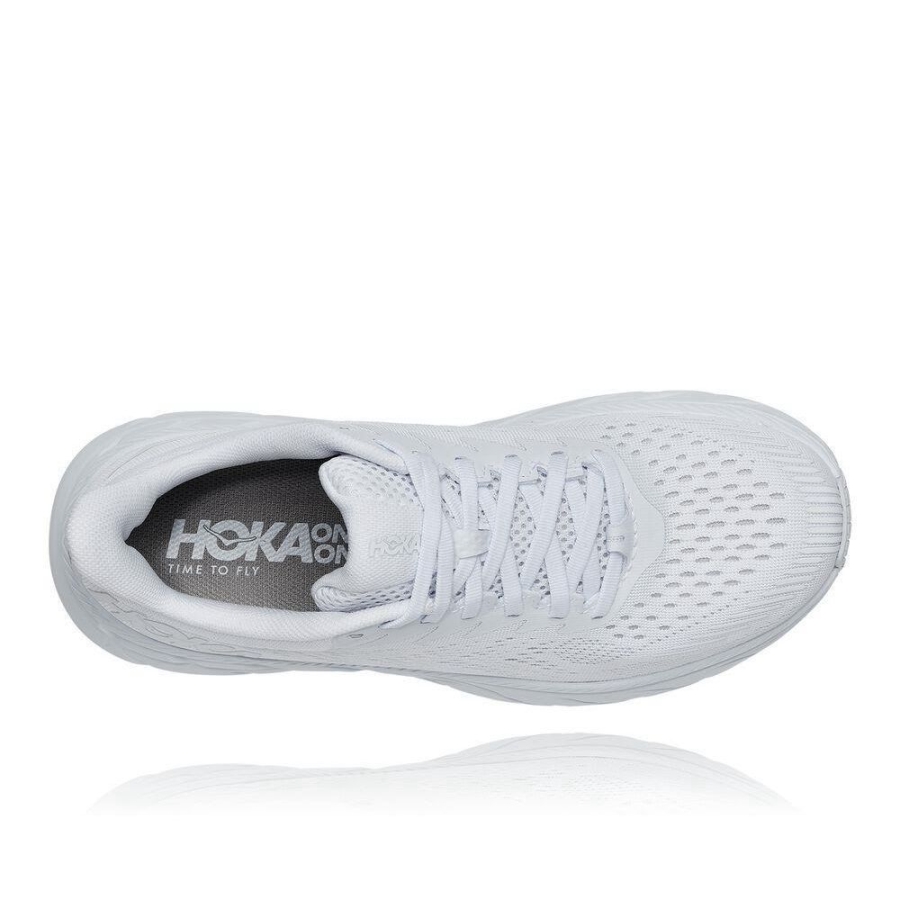 Men's Hoka Clifton 7 Running Shoes White | ZA-51FJHWK