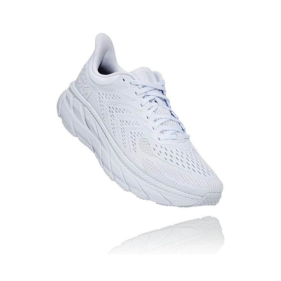 Men\'s Hoka Clifton 7 Running Shoes White | ZA-51FJHWK