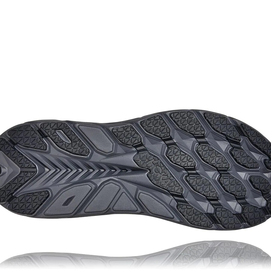 Men's Hoka Clifton 8 Road Running Shoes Black | ZA-06HPNKC