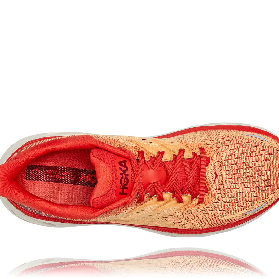 Men's Hoka Clifton 8 Road Running Shoes Orange | ZA-36YXJTR