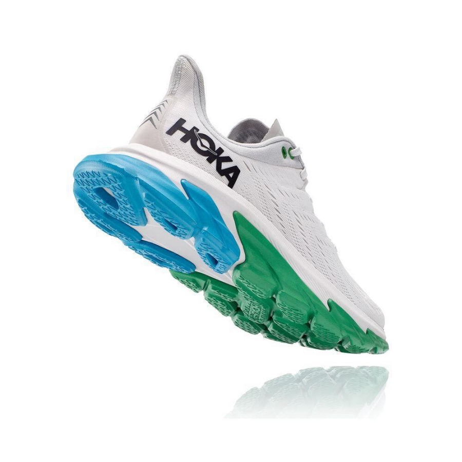 Men's Hoka Clifton Edge Road Running Shoes White / Green | ZA-03TNZUB