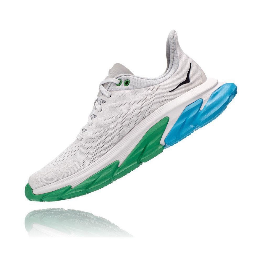 Men's Hoka Clifton Edge Road Running Shoes White / Green | ZA-03TNZUB