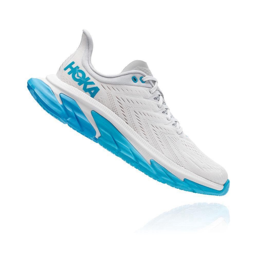 Men's Hoka Clifton Edge Road Running Shoes White / Blue | ZA-56OCMYG