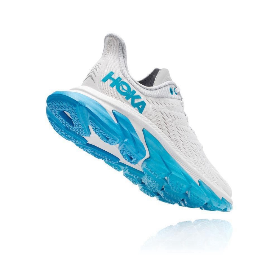 Men's Hoka Clifton Edge Road Running Shoes White / Blue | ZA-56OCMYG