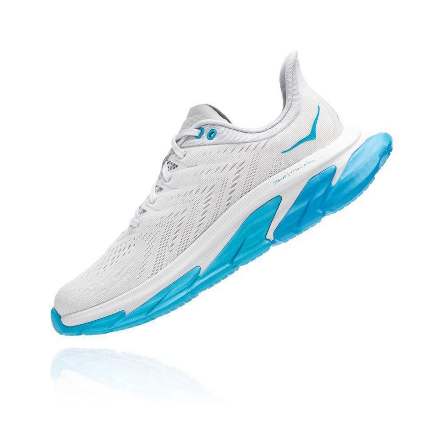 Men's Hoka Clifton Edge Road Running Shoes White / Blue | ZA-56OCMYG