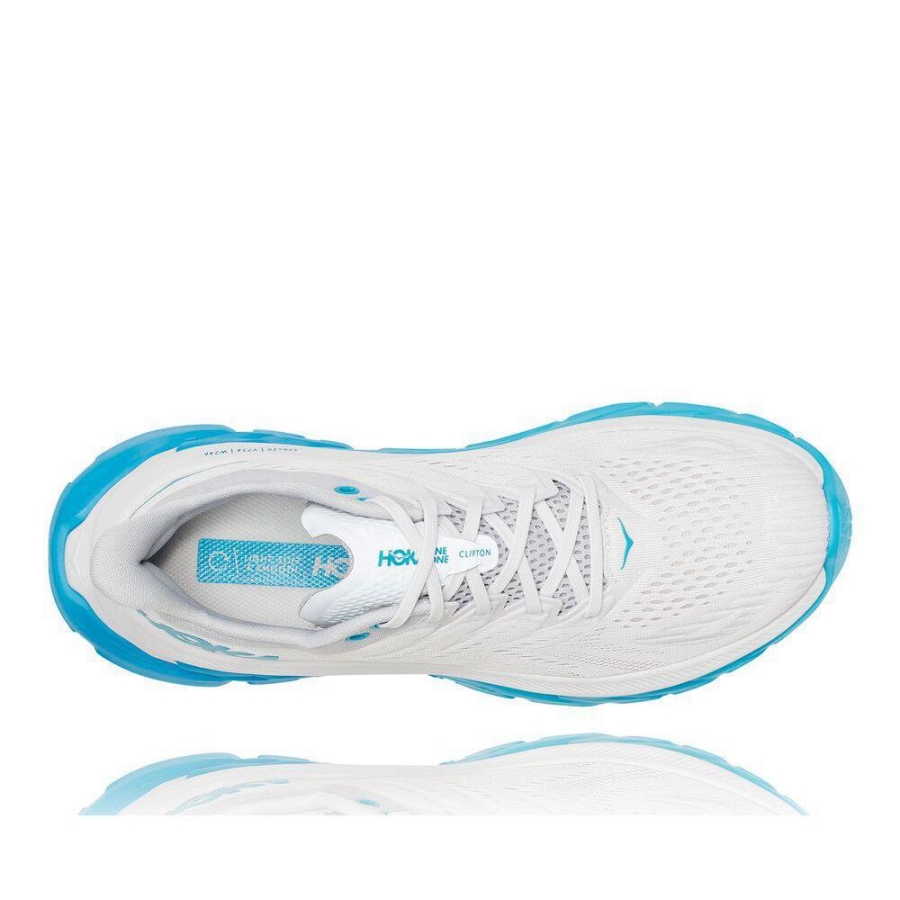 Men's Hoka Clifton Edge Road Running Shoes White / Blue | ZA-56OCMYG