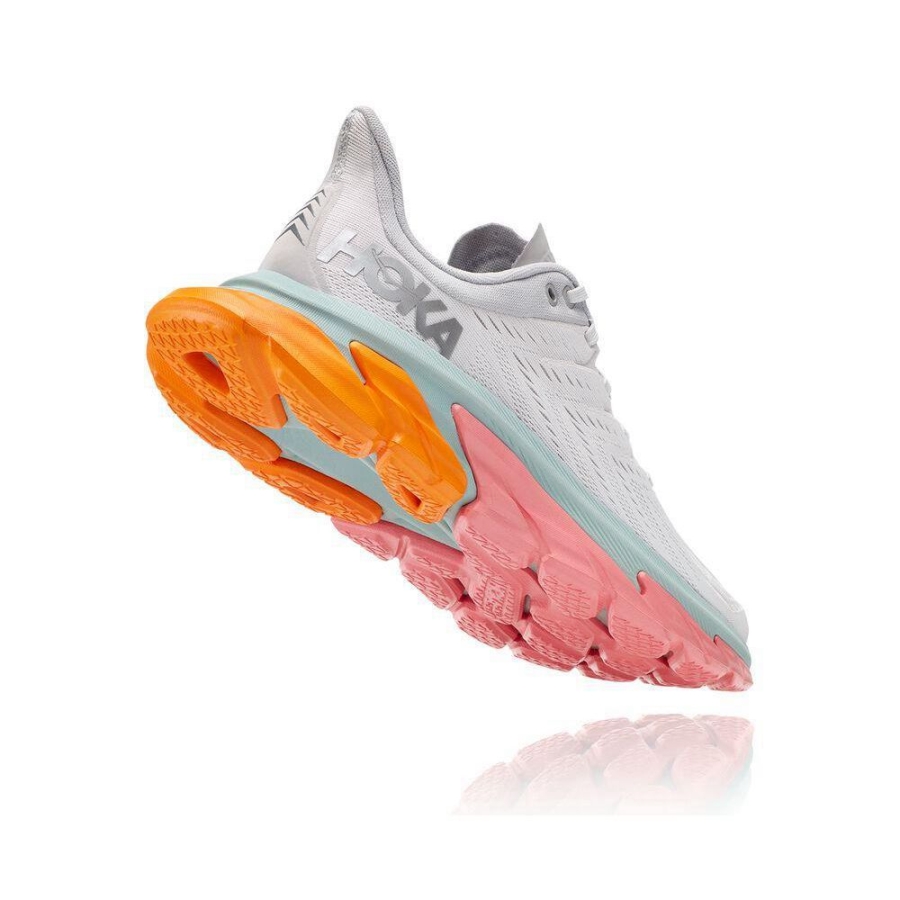 Men's Hoka Clifton Edge Sneakers White / Pink | ZA-69ITSRF