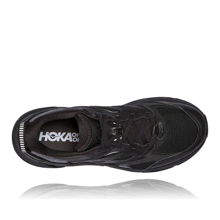 Men's Hoka Clifton L Walking Shoes Black | ZA-10DFCJS