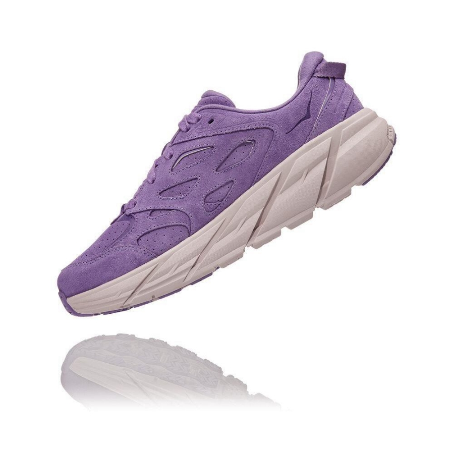 Men's Hoka Clifton L Walking Shoes Purple | ZA-49UBTNH