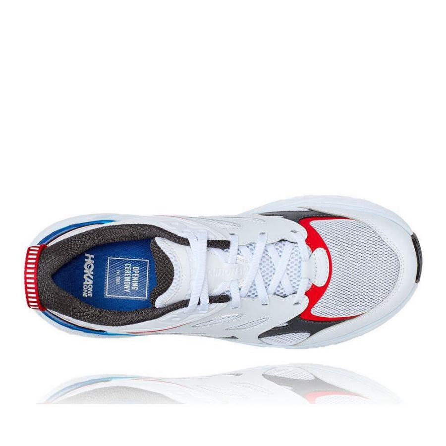 Men's Hoka Clifton Road Running Shoes White | ZA-68XEJTV