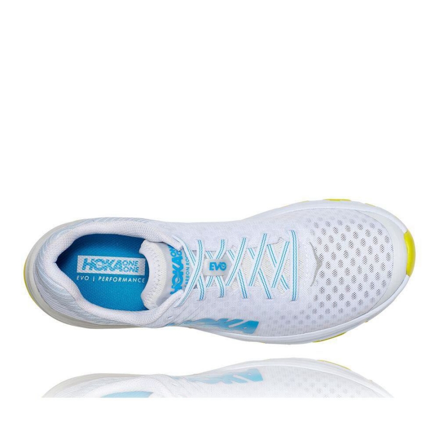 Men's Hoka EVO Carbon Rocket Walking Shoes White | ZA-45YRTOI