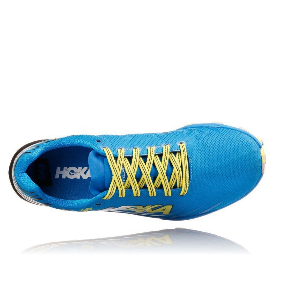 Men's Hoka EVO Jawz Trail Running Shoes Blue | ZA-60HJZUO