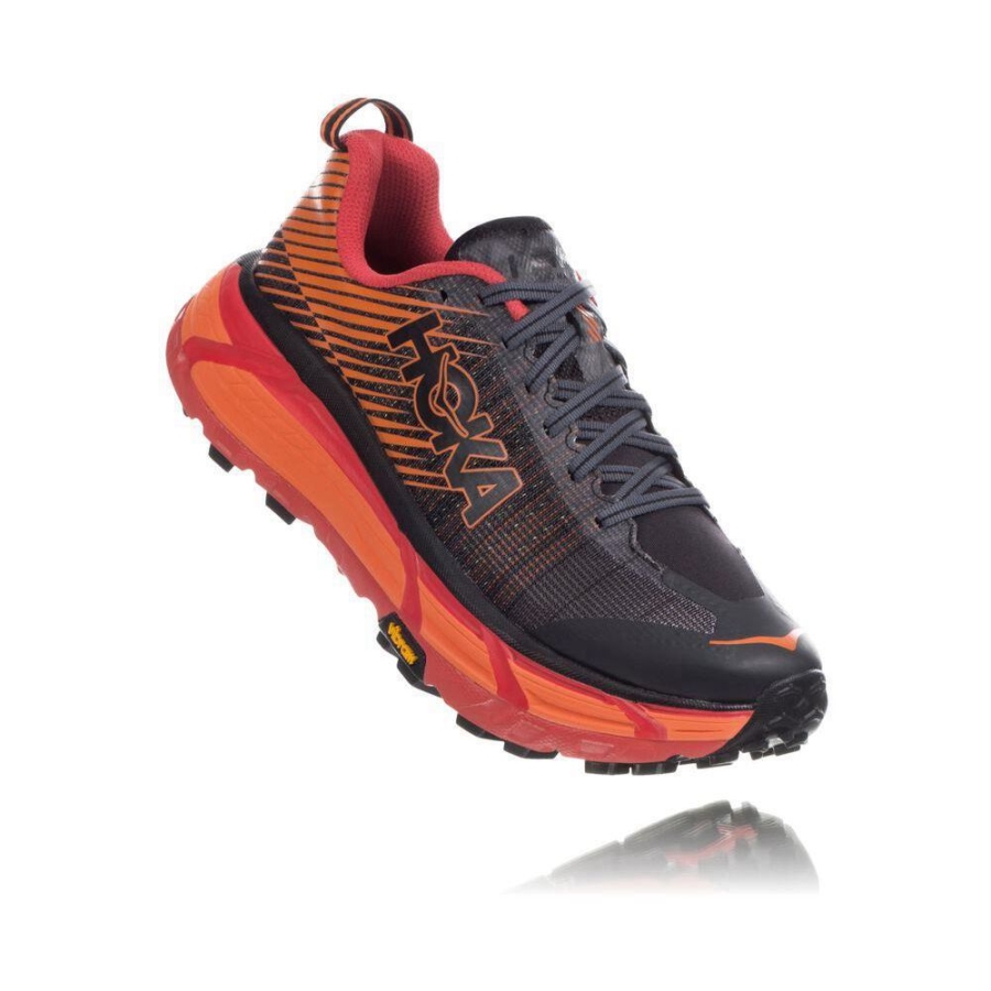 Men\'s Hoka EVO Mafate 2 Hiking Shoes Black / Orange | ZA-79UVHFI