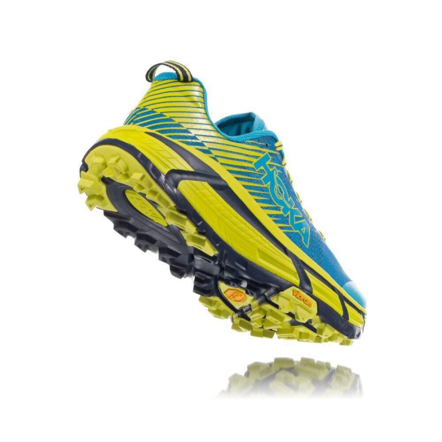 Men's Hoka EVO Mafate 2 Hiking Shoes Blue / Yellow | ZA-28JPAZE