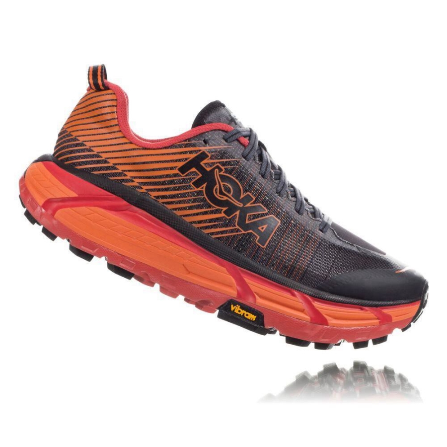 Men's Hoka EVO Mafate 2 Trail Running Shoes Black / Orange | ZA-94DZHCU