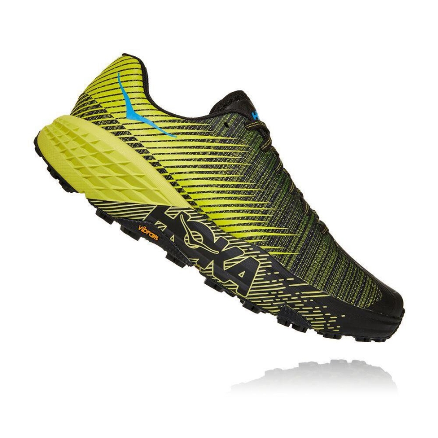 Men's Hoka EVO Speedgoat Trail Running Shoes Yellow / Black | ZA-31JKARV