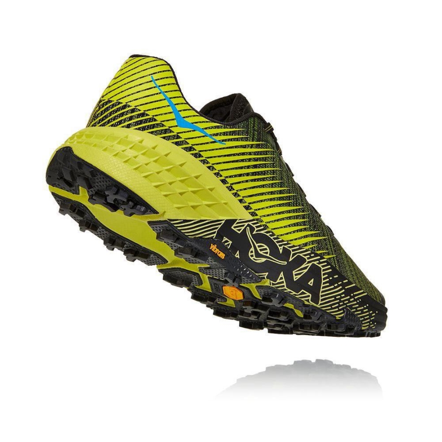 Men's Hoka EVO Speedgoat Trail Running Shoes Yellow / Black | ZA-31JKARV