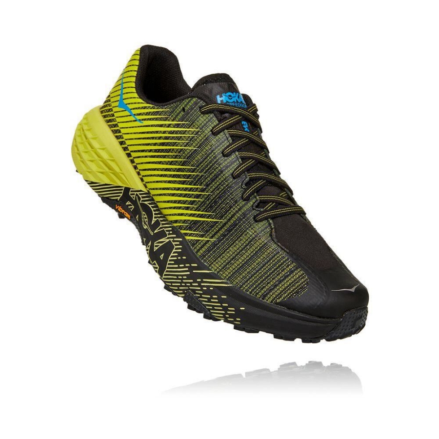 Men\'s Hoka EVO Speedgoat Trail Running Shoes Yellow / Black | ZA-31JKARV