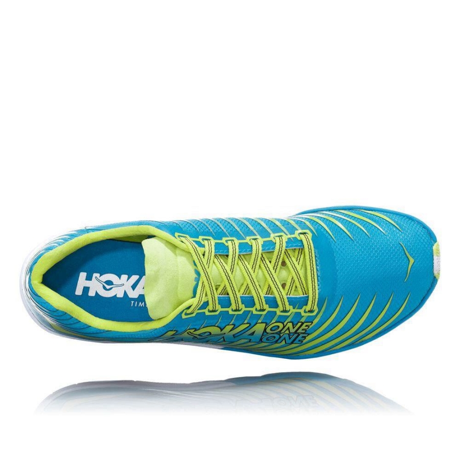 Men's Hoka EVO XC Spikes Shoes Blue / Yellow | ZA-94EROFI