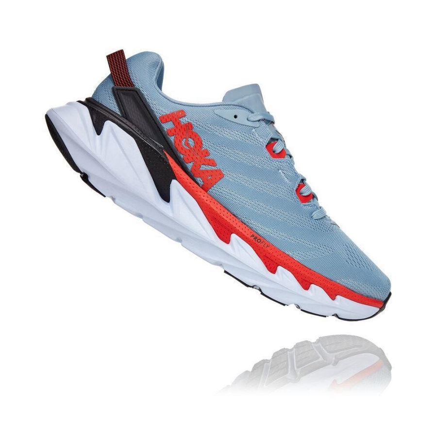 Men's Hoka Elevon 2 Road Running Shoes Blue / Red | ZA-26ZODNC