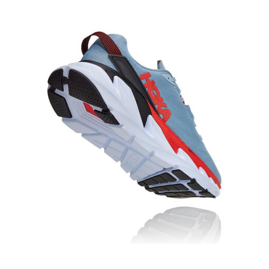 Men's Hoka Elevon 2 Road Running Shoes Blue / Red | ZA-26ZODNC