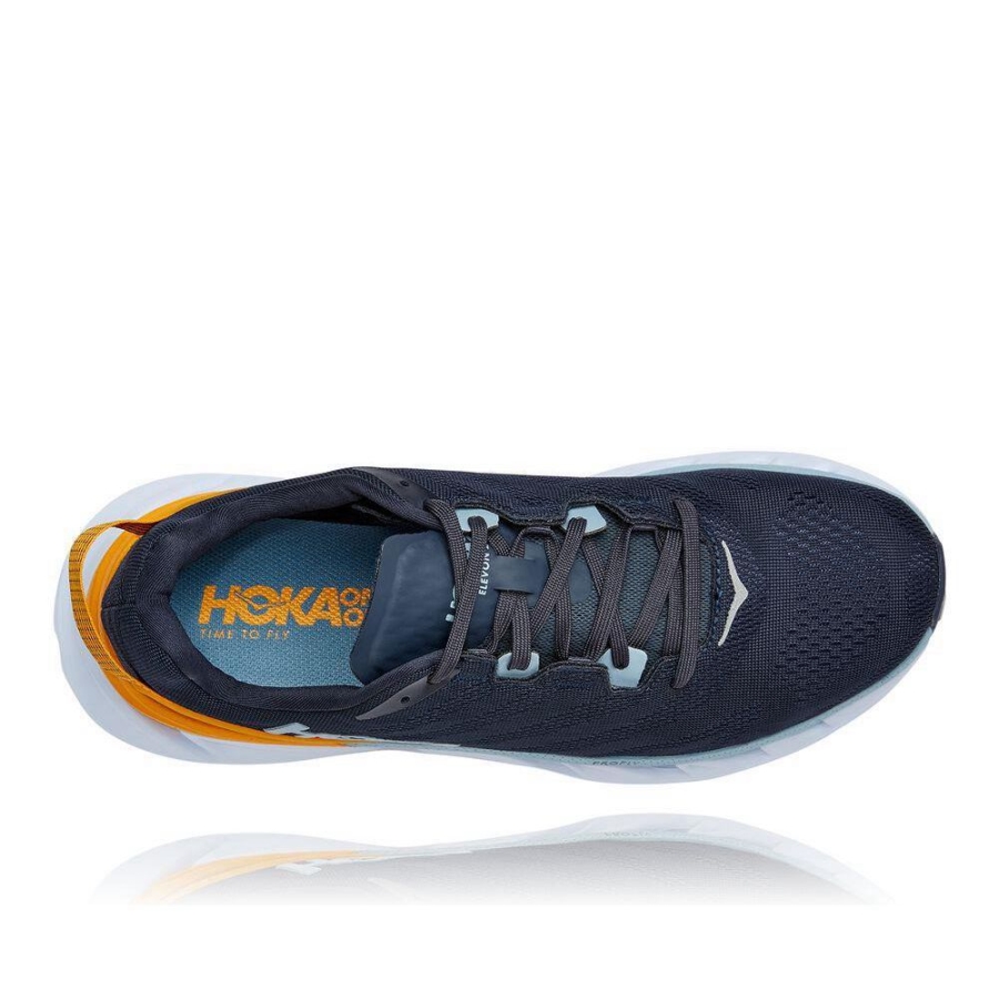 Men's Hoka Elevon 2 Walking Shoes Navy / Gold | ZA-25RUWIO