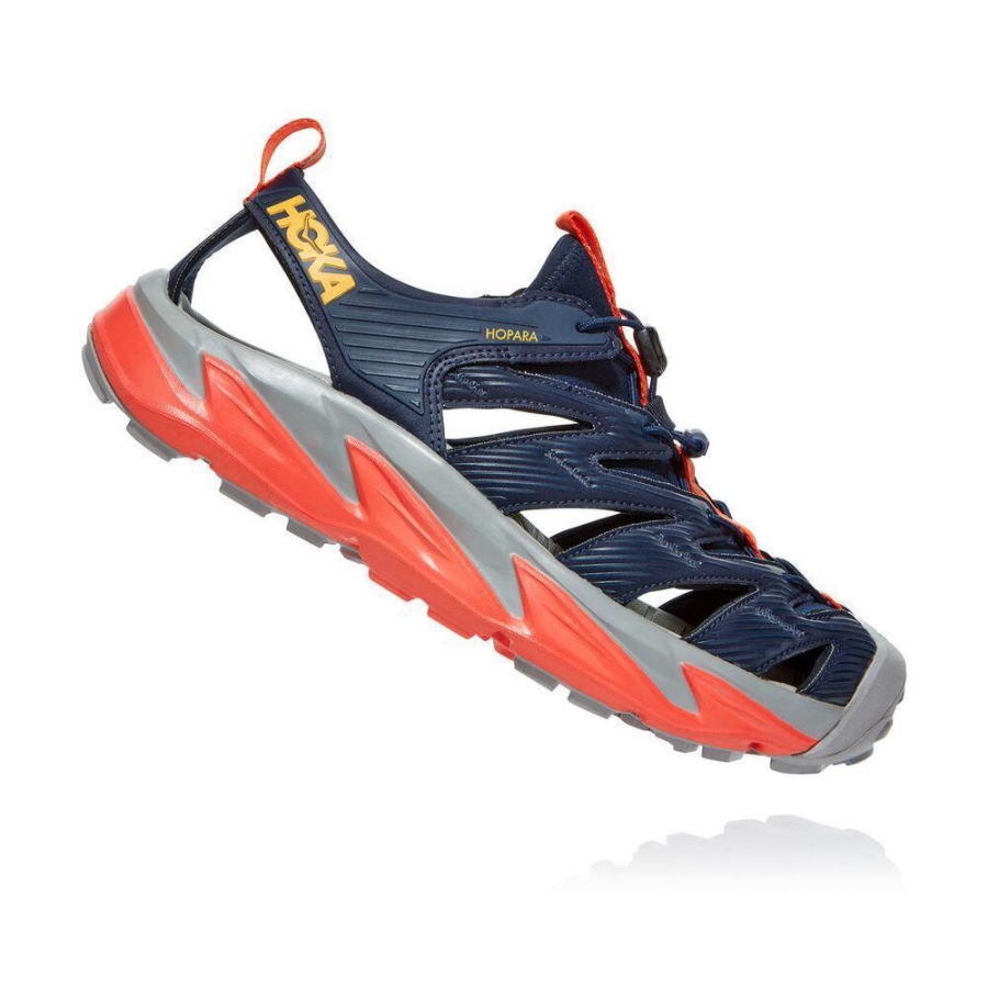 Men's Hoka Hopara Lifestyle Shoes Navy / Red | ZA-21DLPCI