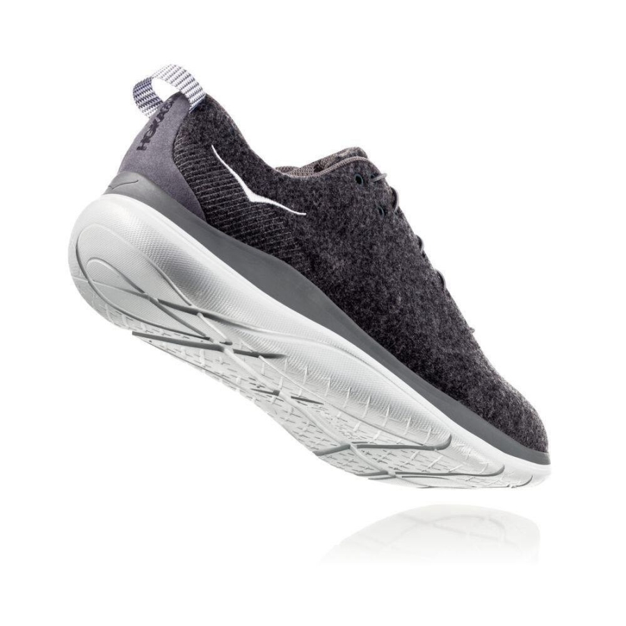 Men's Hoka Hupana Flow Wool Road Running Shoes Dark Grey | ZA-34YHSRU