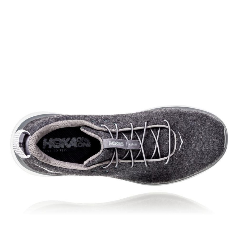 Men's Hoka Hupana Flow Wool Road Running Shoes Dark Grey | ZA-34YHSRU