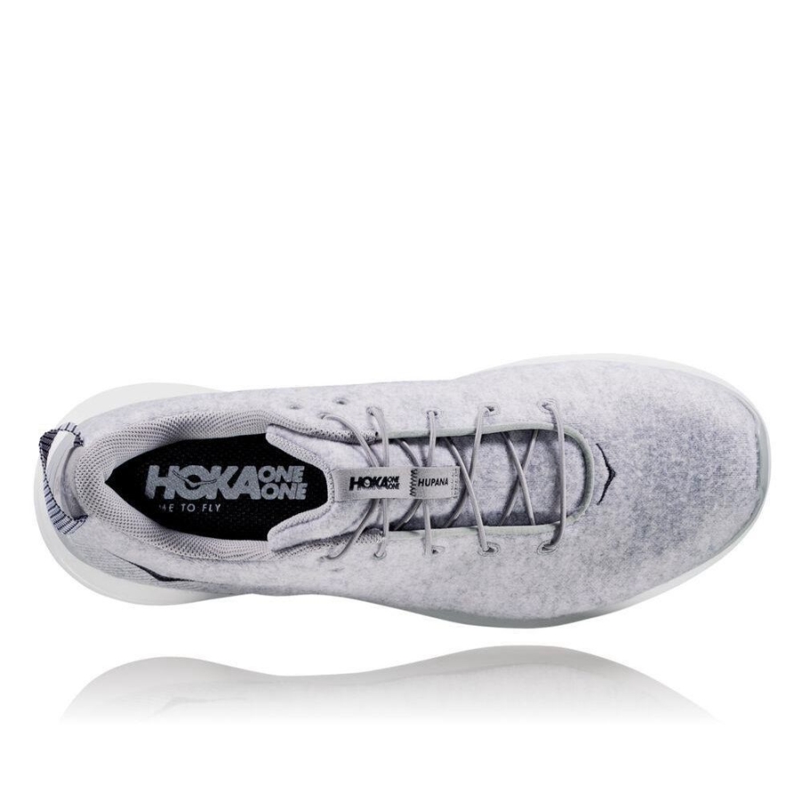 Men's Hoka Hupana Flow Wool Road Running Shoes Grey | ZA-76SOVEU