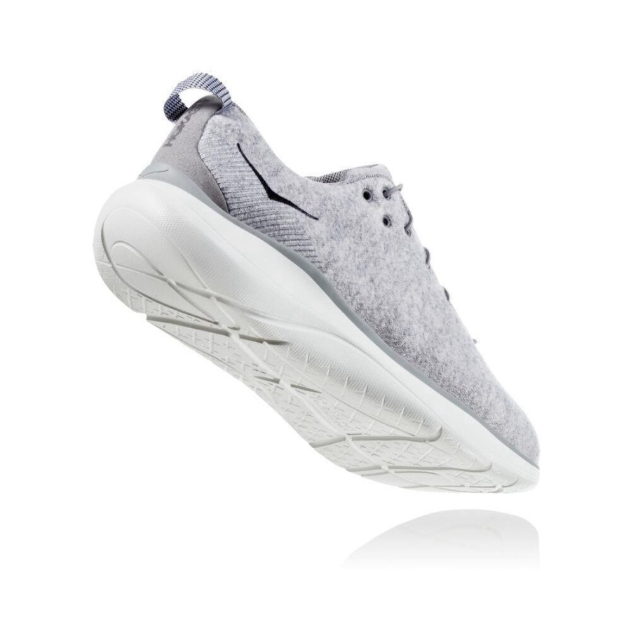 Men's Hoka Hupana Flow Wool Running Shoes Grey | ZA-24CNTWS