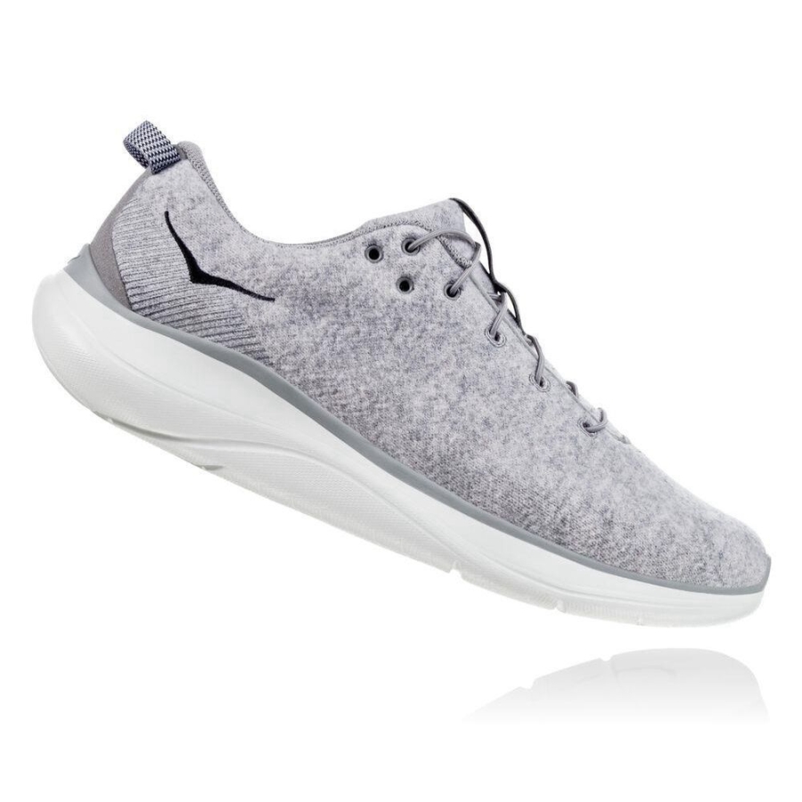 Men's Hoka Hupana Flow Wool Sneakers Grey | ZA-39CTMGA