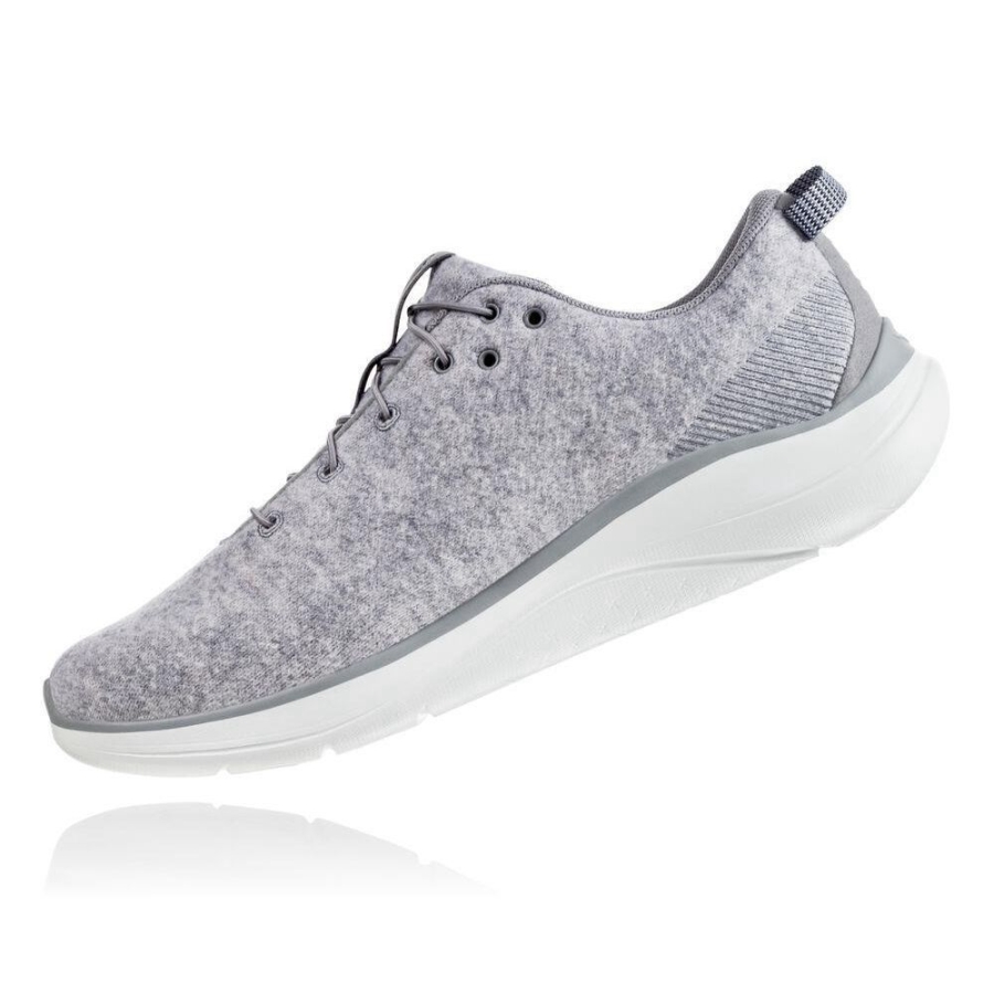 Men's Hoka Hupana Flow Wool Sneakers Grey | ZA-39CTMGA