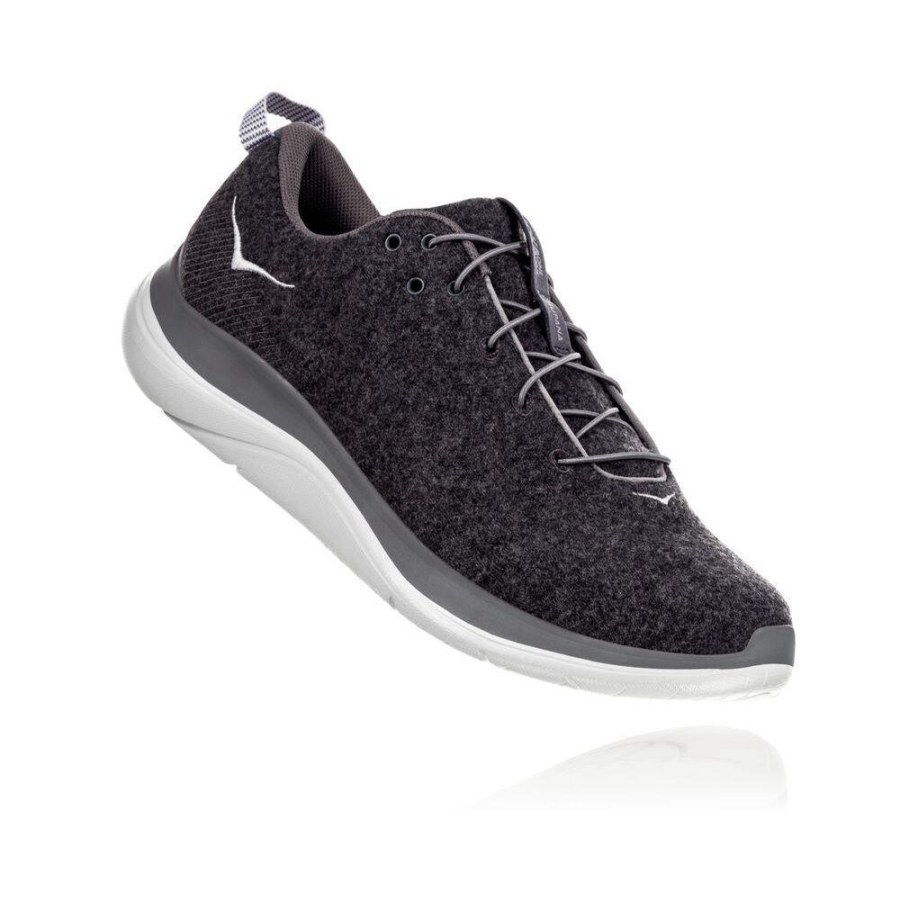 Men\'s Hoka Hupana Flow Wool Training Shoes Dark Grey | ZA-78SUBEQ