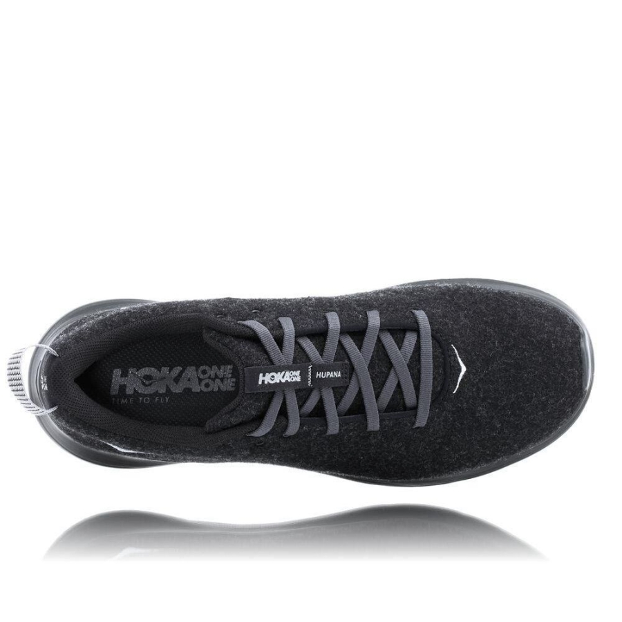 Men's Hoka Hupana Flow Wool Training Shoes Black | ZA-82XIHDB