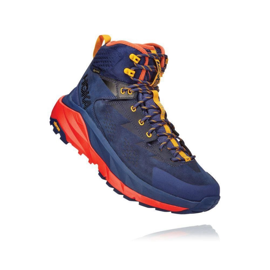 Men\'s Hoka Kaha GTX Hiking Boots Blue | ZA-15VQZWC