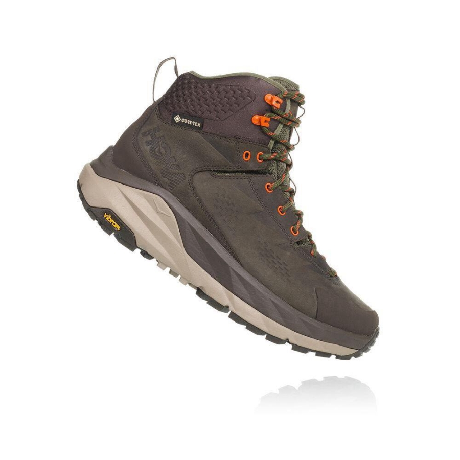 Men's Hoka Kaha GTX Hiking Boots Green | ZA-58QGXWS
