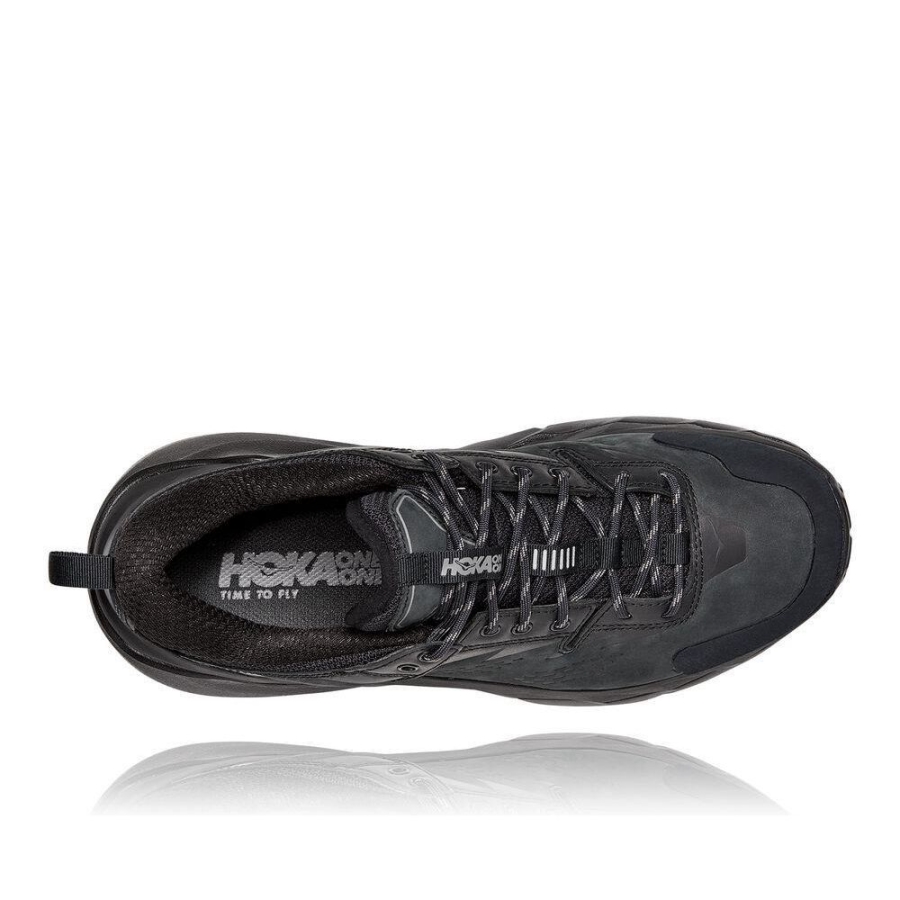 Men's Hoka Kaha Low GTX Hiking Shoes Black / Grey | ZA-35JLRSH