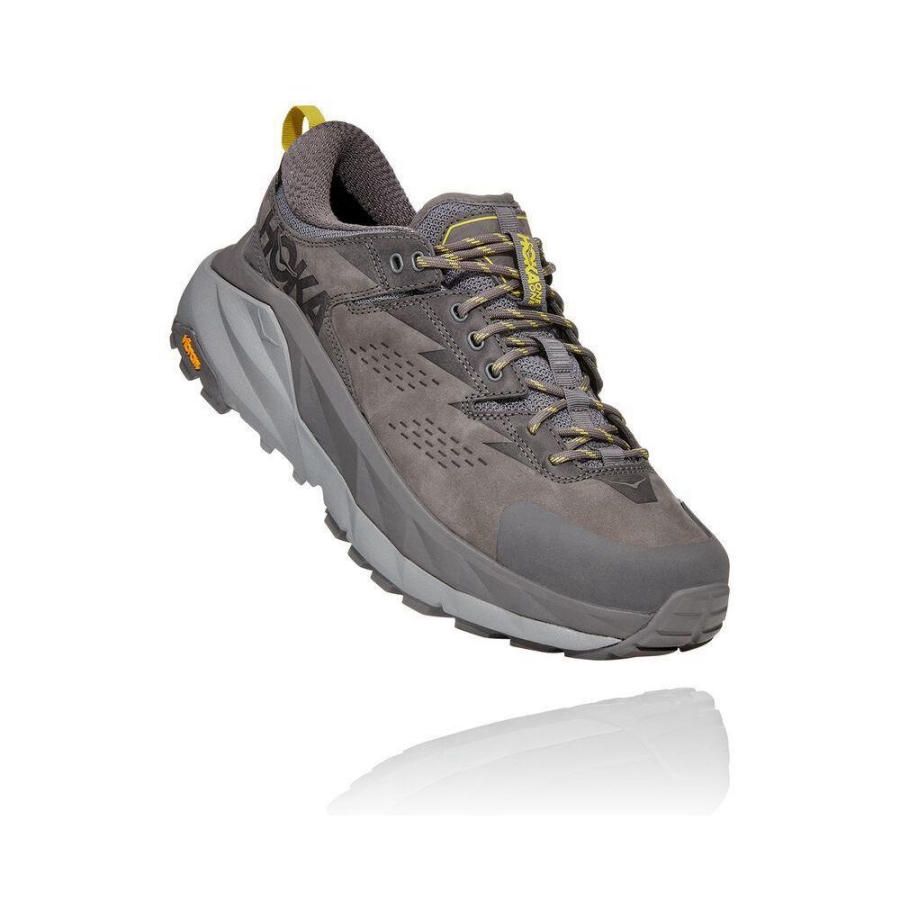 Men\'s Hoka Kaha Low GTX Hiking Shoes Grey | ZA-17CQUSF